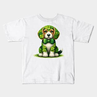 Clover Beagle Dog St Patricks Day Kids T-Shirt